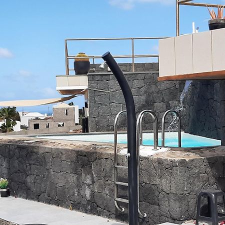Ferienwohnung Meerblick Und Naehe Feuerberge Mit Eigenem Beheizten Pool Las Breñas Exterior foto